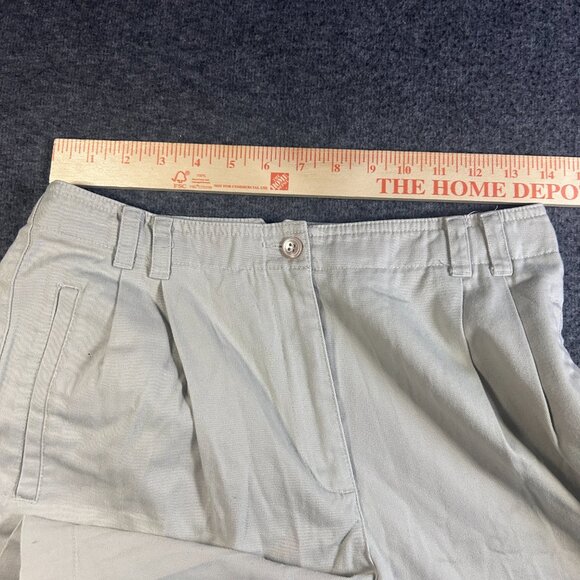 VIntage 90's Liz Claiborne Shorts Womens 6 Khaki High Rise Pleated Preppy - Picture 7 of 11